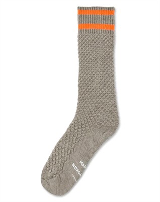 Woolen Bubble Strømper - Silver Birch Melange 